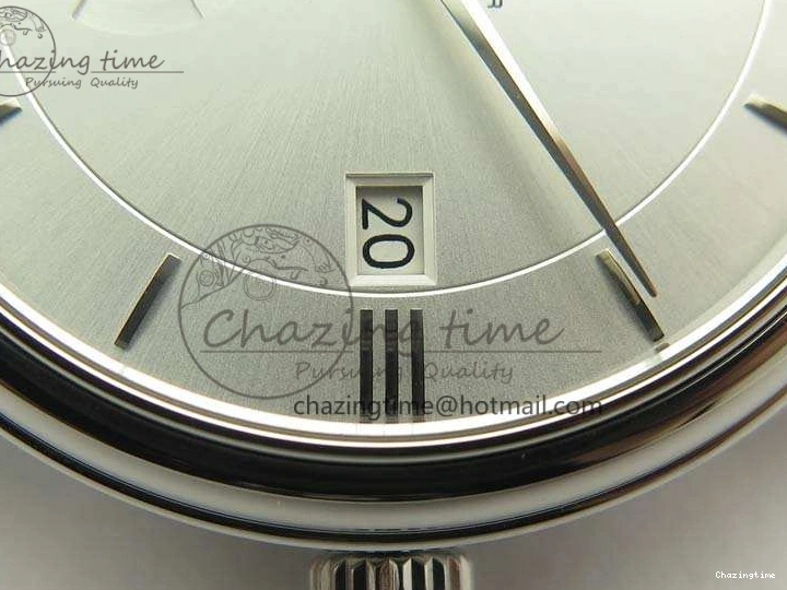 0119 FashionForward De Ville Prestige Real Power Reserve SS TW 1:1 Best Edition White Dial SS Markers On Leather Strap A 8095